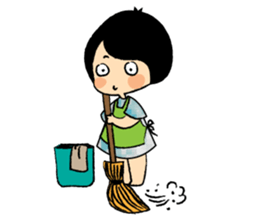 Long Day of Little Girl in Flower Dress sticker #15906286