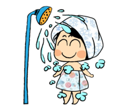 Long Day of Little Girl in Flower Dress sticker #15906292