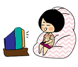 Long Day of Little Girl in Flower Dress sticker #15906294