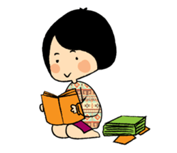 Long Day of Little Girl in Flower Dress sticker #15906295