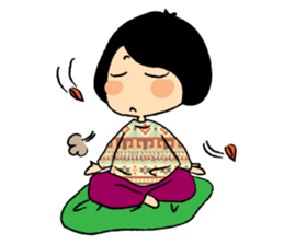 Long Day of Little Girl in Flower Dress sticker #15906296