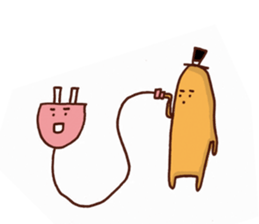 couch potato:eye browes sticker #15907202