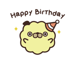 Pug Corn Pop Greetings sticker #15908813