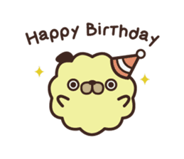 Pug Corn Pop Greetings sticker #15908813