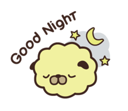 Pug Corn Pop Greetings sticker #15908819