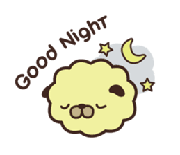 Pug Corn Pop Greetings sticker #15908819