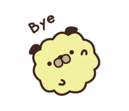 Pug Corn Pop Greetings sticker #15908822