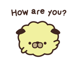 Pug Corn Pop Greetings sticker #15908824