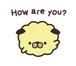 Pug Corn Pop Greetings sticker #15908824