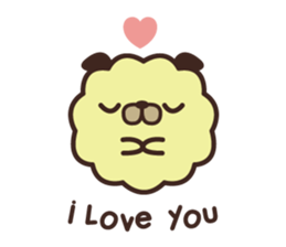Pug Corn Pop Greetings sticker #15908825