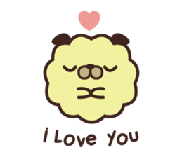 Pug Corn Pop Greetings sticker #15908825