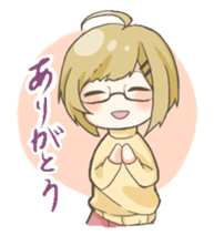 Staples of girls with glasses sticker #15909186