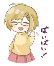 Staples of girls with glasses sticker #15909189