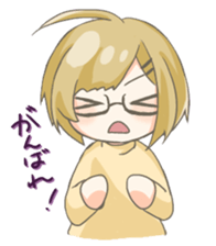 Staples of girls with glasses sticker #15909191