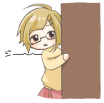 Staples of girls with glasses sticker #15909194