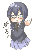 Staples of girls with glasses sticker #15909196