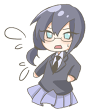 Staples of girls with glasses sticker #15909197