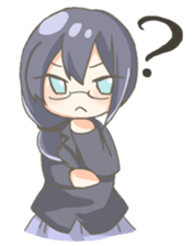 Staples of girls with glasses sticker #15909198