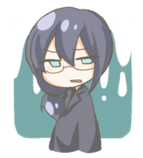 Staples of girls with glasses sticker #15909199