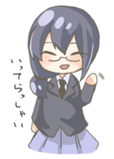 Staples of girls with glasses sticker #15909203