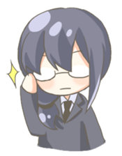 Staples of girls with glasses sticker #15909205