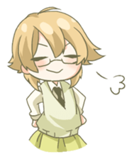 Staples of girls with glasses sticker #15909213