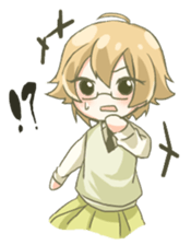 Staples of girls with glasses sticker #15909214