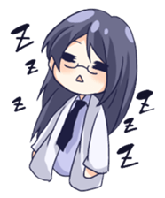 Staples of girls with glasses sticker #15909219