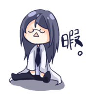 Staples of girls with glasses sticker #15909223