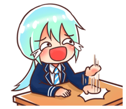 Arashi and his friends in high school sticker #15909380