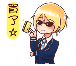 Arashi and his friends in high school sticker #15909384