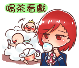 Arashi and his friends in high school sticker #15909401