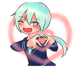 Arashi and his friends in high school sticker #15909402