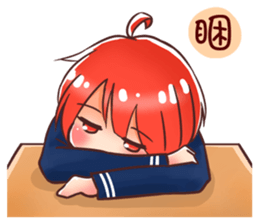 Arashi and his friends in high school sticker #15909403