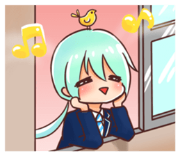 Arashi and his friends in high school sticker #15909417