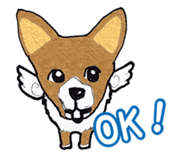 Corgi dog "Happy angel" sticker #15909930
