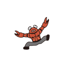 Muscle Crab Man sticker #15910290