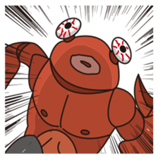 Muscle Crab Man sticker #15910296
