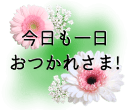 A floral message! Gerbera sticker #15912022