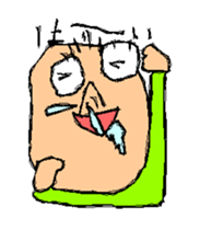 Shaved head ver3 sticker #15912529