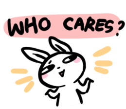 Rabbit With Negative Energy sticker #15912583