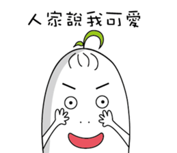 Fat white radish sticker #15914061