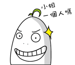 Fat white radish sticker #15914077