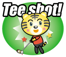 the tiger play golf sticker #15914122