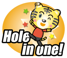 the tiger play golf sticker #15914124