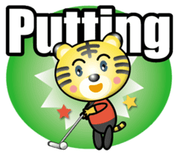 the tiger play golf sticker #15914126