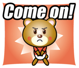 the bear play volleyball sticker #15914219