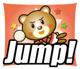the bear play volleyball sticker #15914223