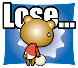 the bear play volleyball sticker #15914224