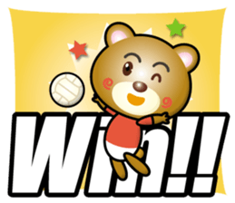 the bear play volleyball sticker #15914225